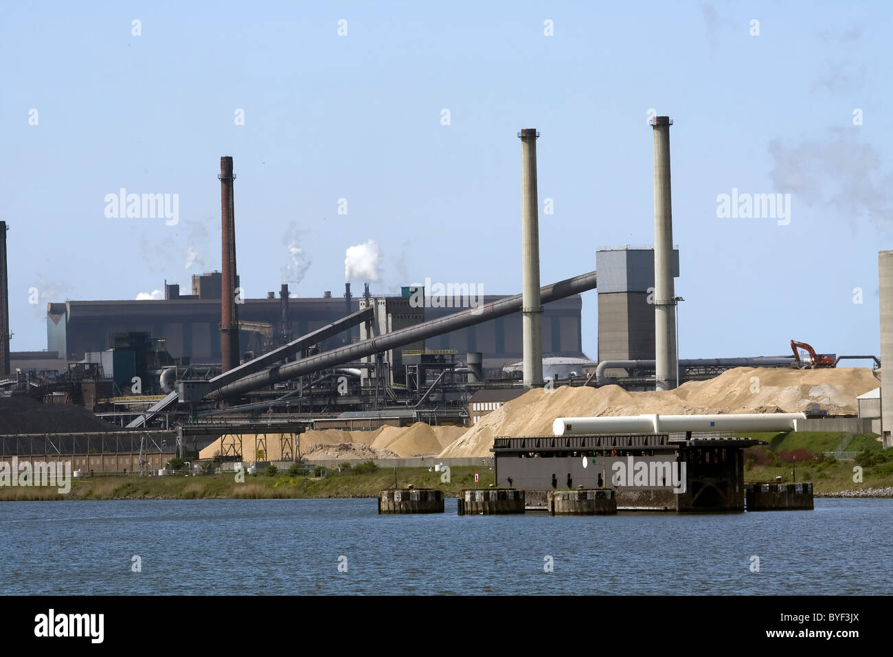 View at heavy steel industry Stock Photo