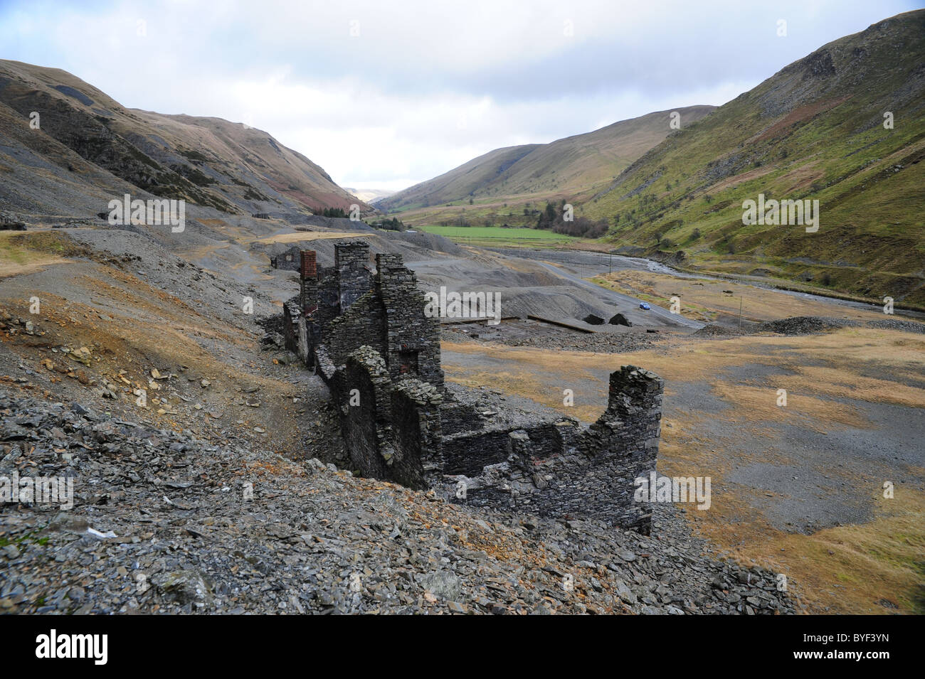 One of the many ruins at the Cwmystwyth Silver/ Lead Mines in Mid Wales. The former Cwmystwyth