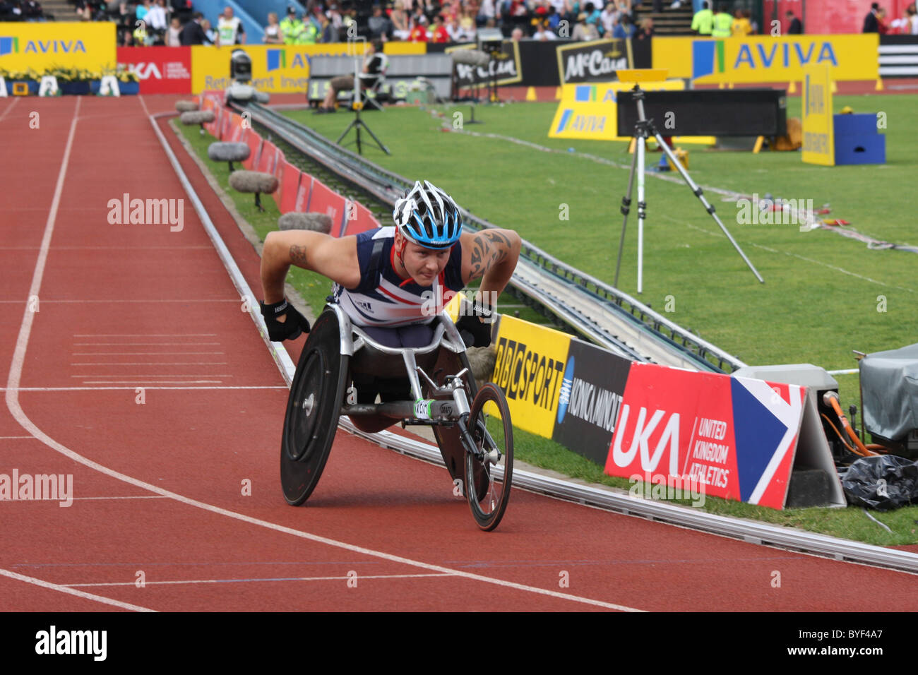 David Weir Paralympian athlete at the Aviva Grand Prix, Crystal Palace Stock Photo Alamy