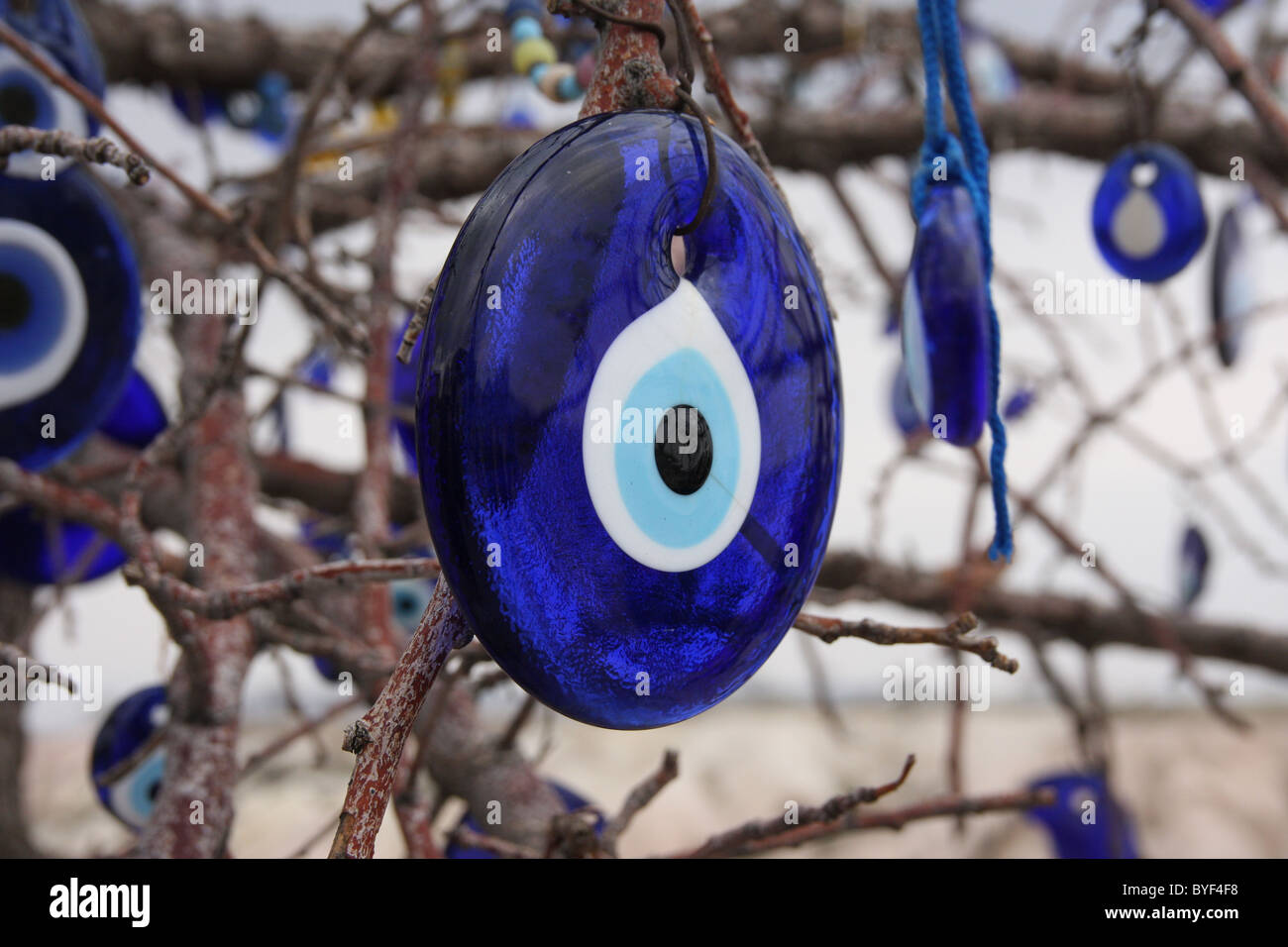 In Turkey, evil eye jewelry and other such trinkets are particularly common. Stock Photo