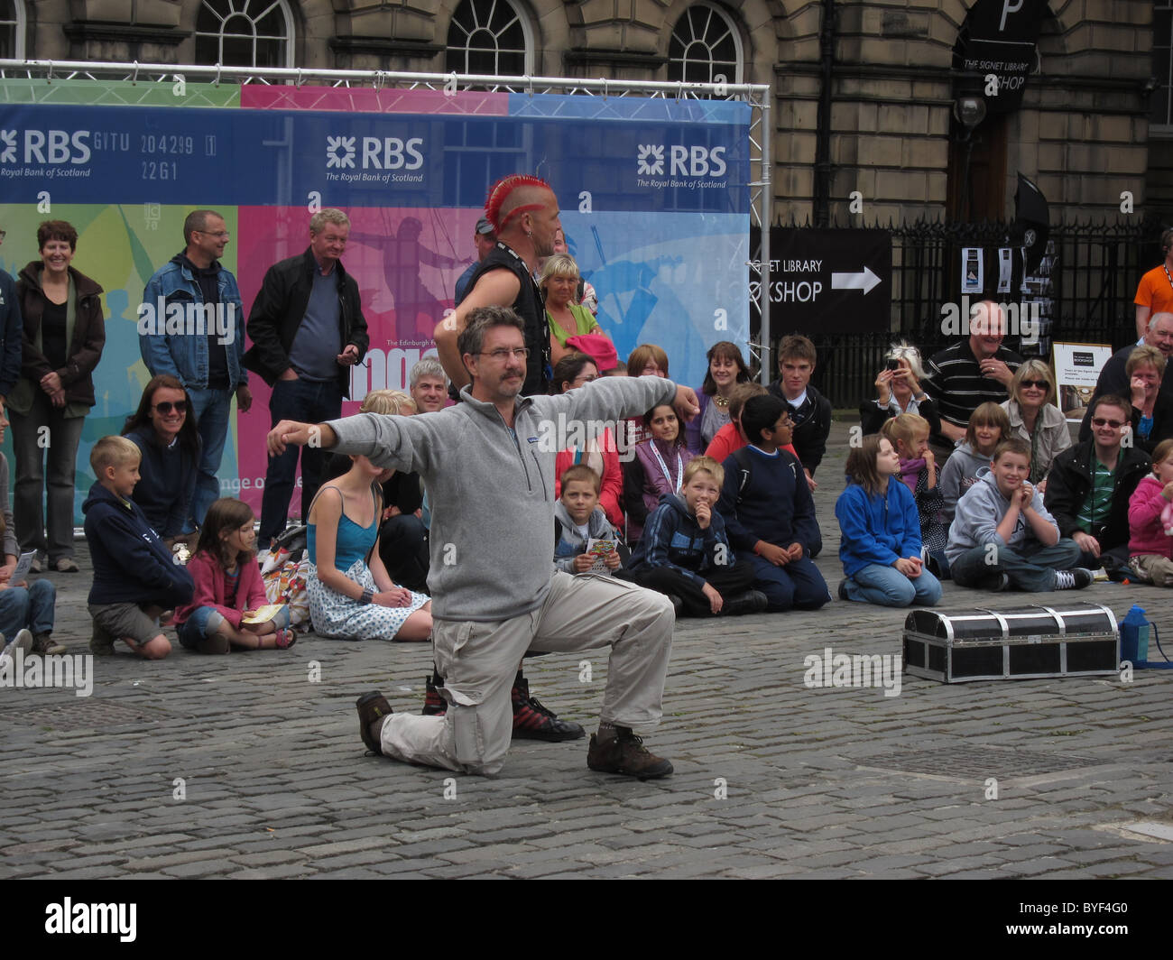 Edinburgh festival,Scotland, fringe,comedy, street artists Stock Photo