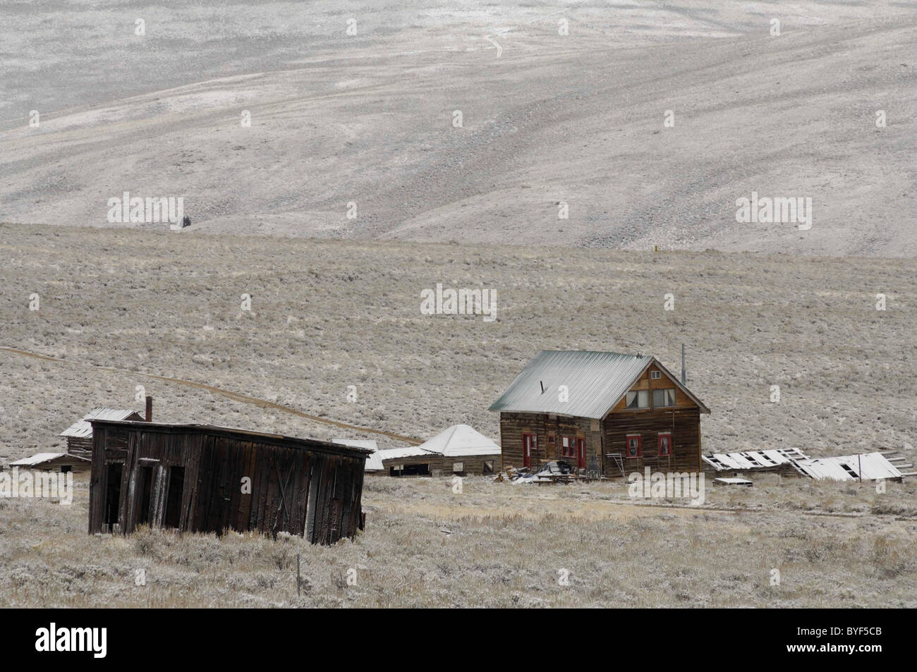 Gilmore, Idaho, Ghost Town, winter, snow, cabin Stock Photo Alamy