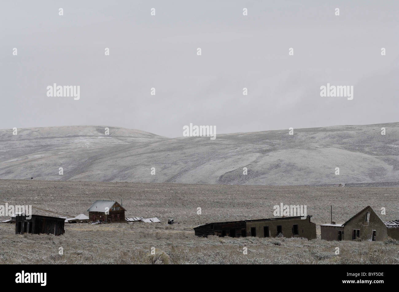 Gilmore, Idaho, Ghost Town, winter, snow, cabin Stock Photo Alamy