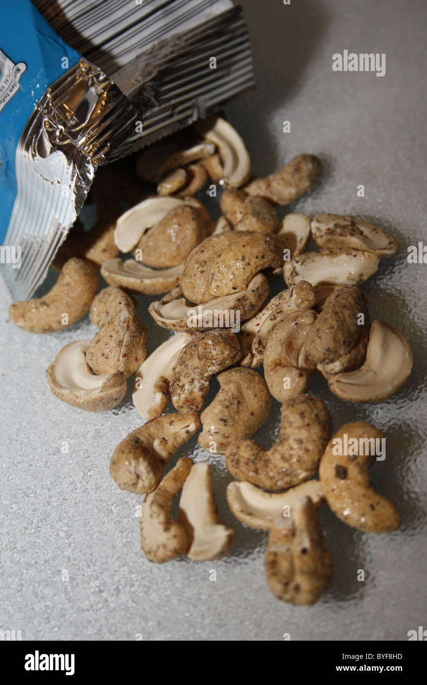 image of cashews covered in sea salt and cracked black pepper Stock Photo Alamy
