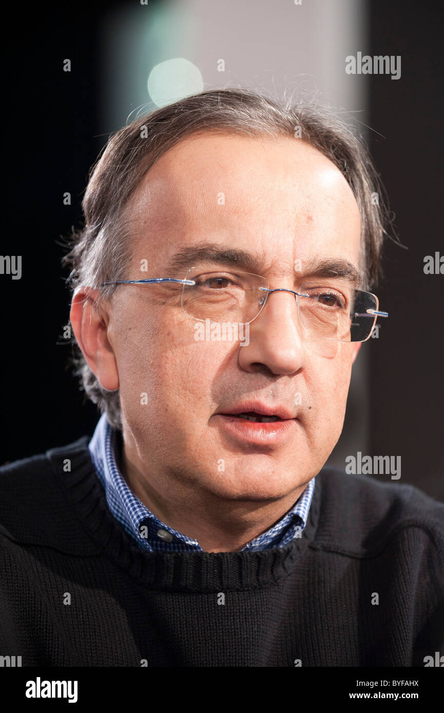 Sergio Marchionne, CEO of Fiat and Chrysler Group LLC, at the 2011 North American International Auto Show in Detroit Stock Photo