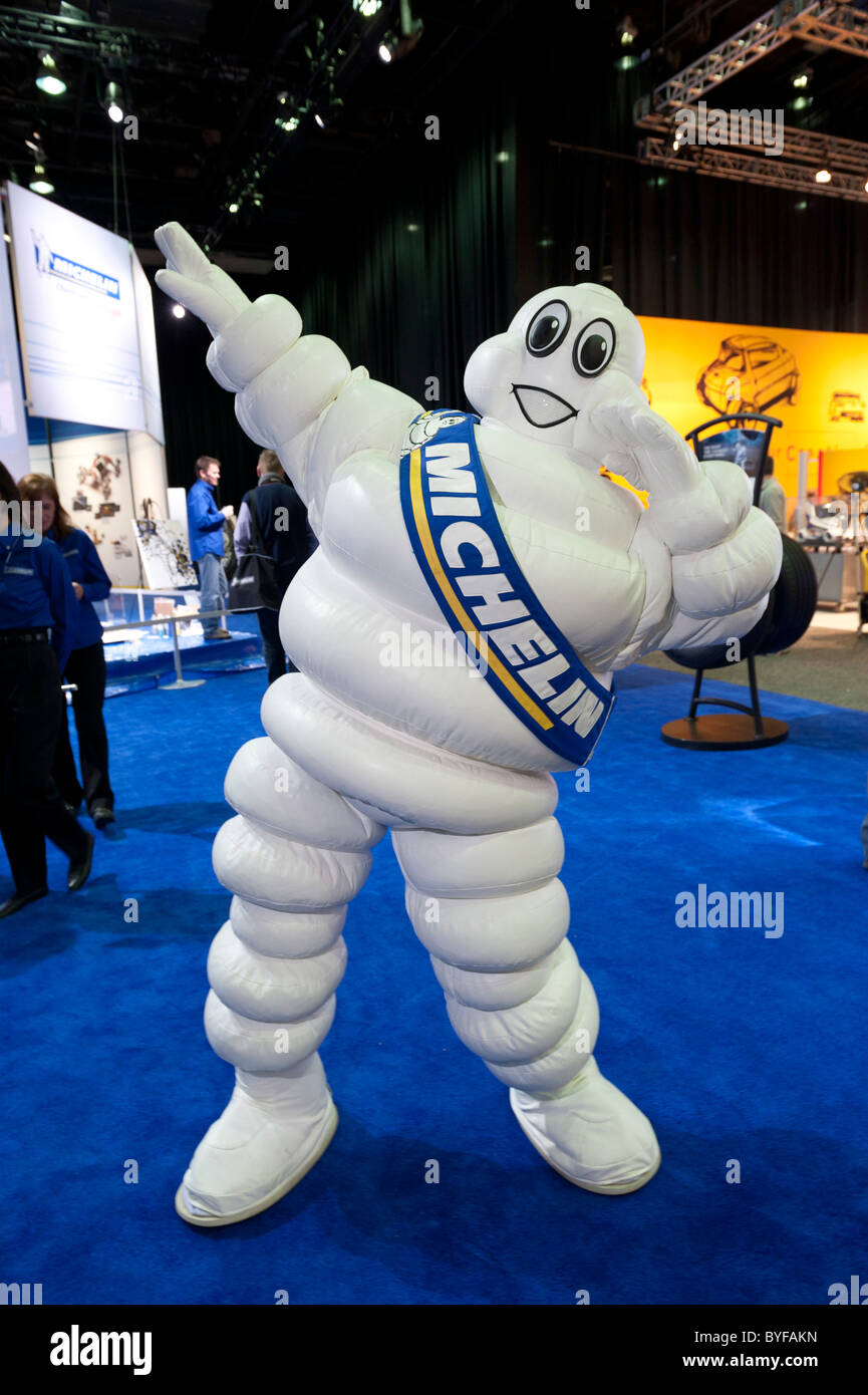 Michelin Man at the 2011 North American International Auto Show in Detroit Stock Photo