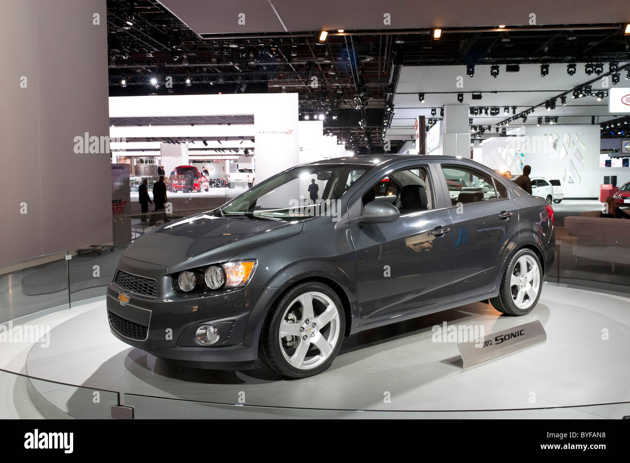 2012 Chevrolet Sonic at the 2011 North American International Auto Show in Detroit. Stock Photo