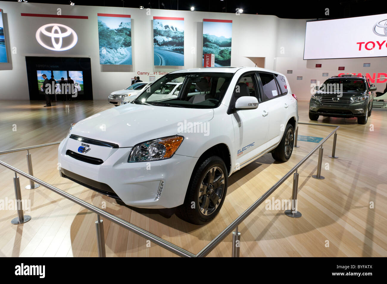 Toyota RAV4 Electric at the 2011 North American International Auto Show in Detroit Michigan USA Stock Photo