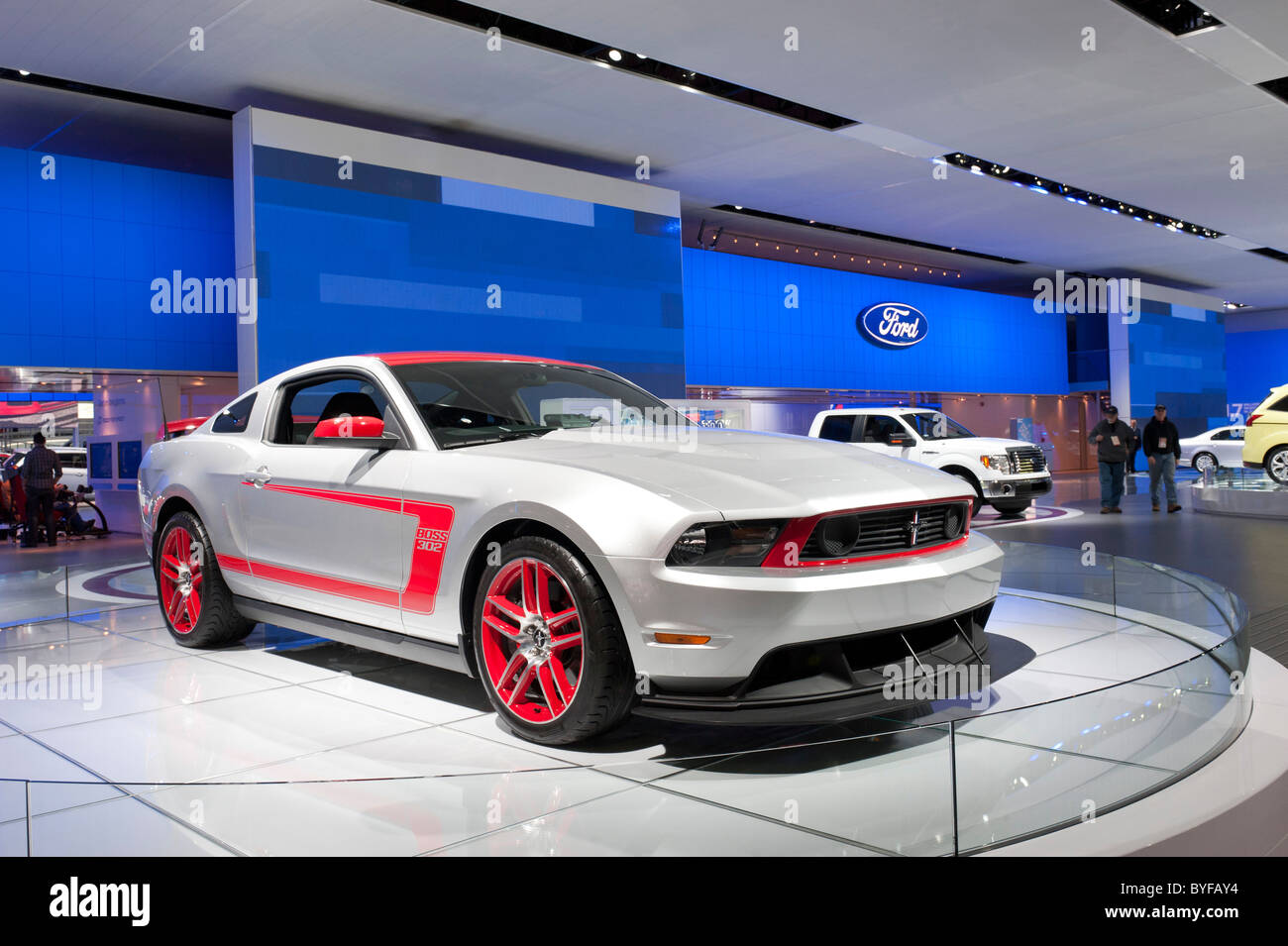 2012 Ford Mustang Boss 302 Laguna Seca at the 2011 North American International Auto Show in Detroit Stock Photo
