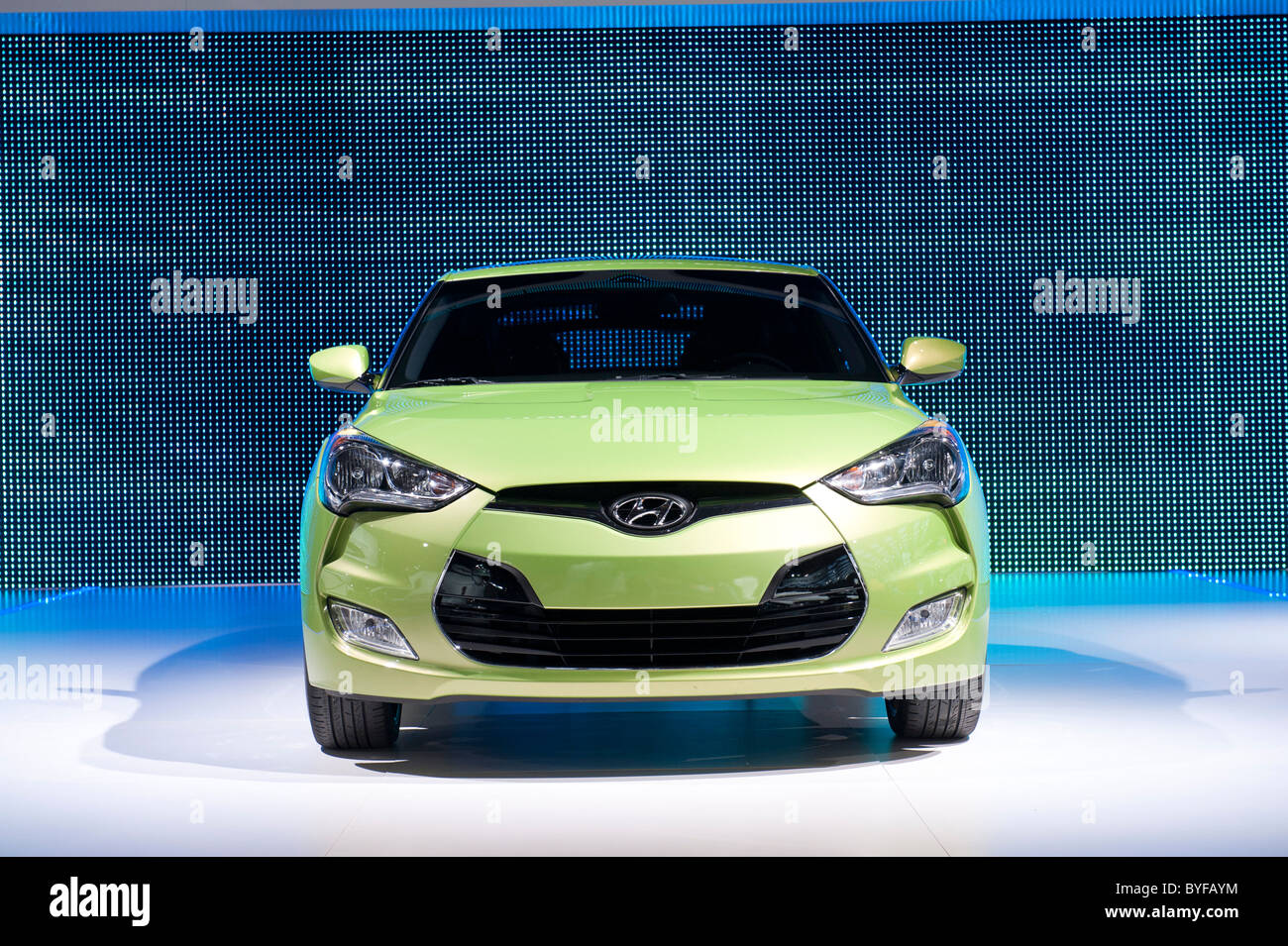 The 2012 Hyundai Veloster at the 2011 North American International Auto Show in Detroit Stock Photo