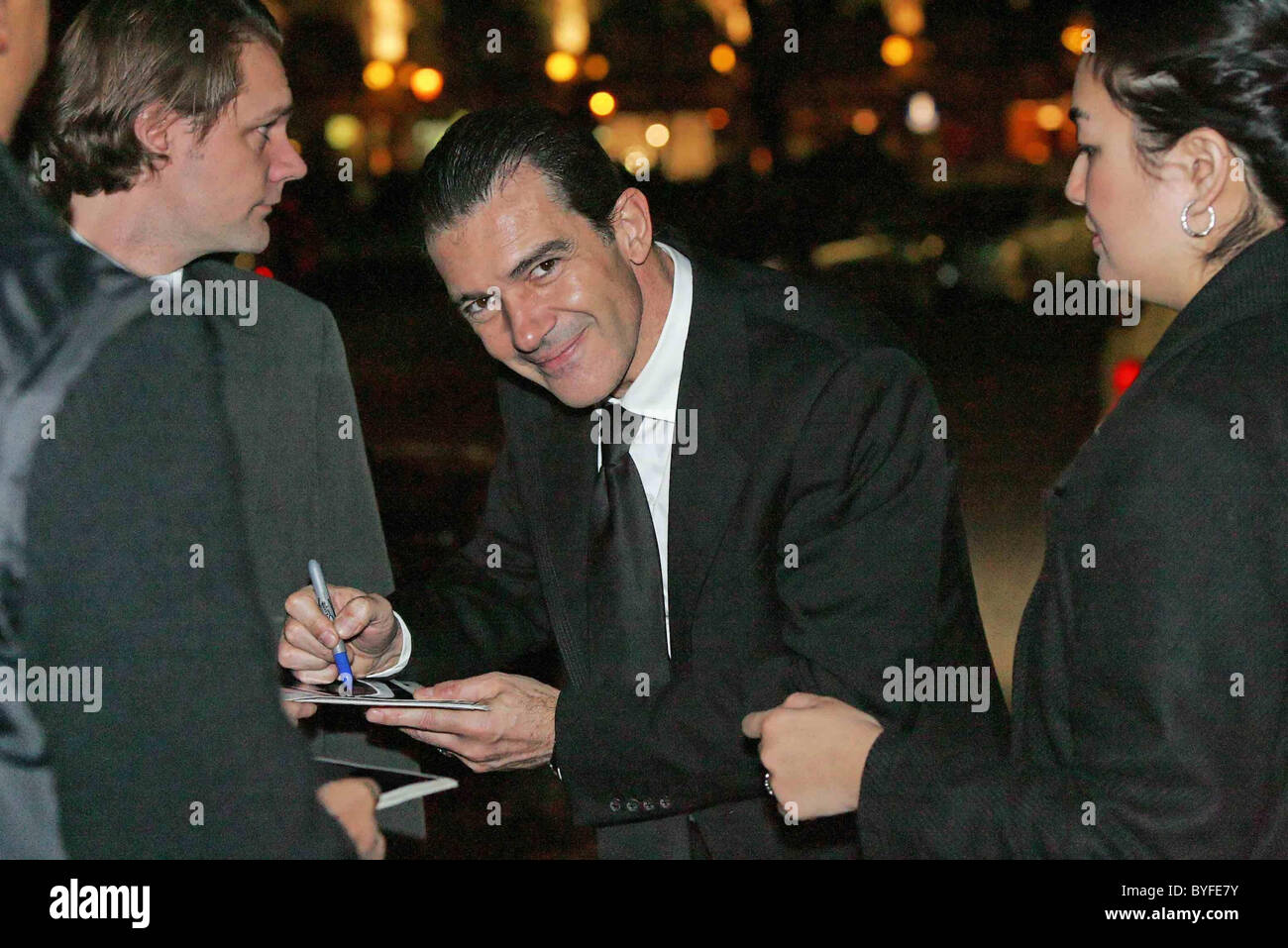 Antonio Banderas arriving at restaurant Lutter & Wegner Berlin, Germany ...
