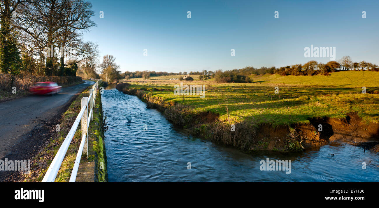 River Valley Panoramic Stock Photo