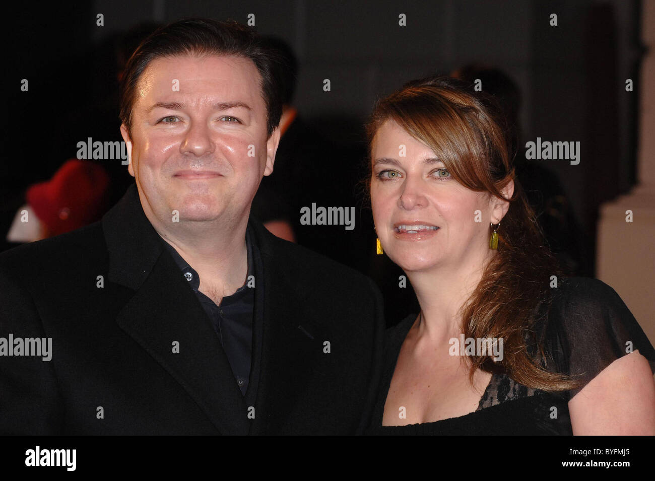 Ricky Gervais and Jane Fallon The Orange British Academy Film Awards