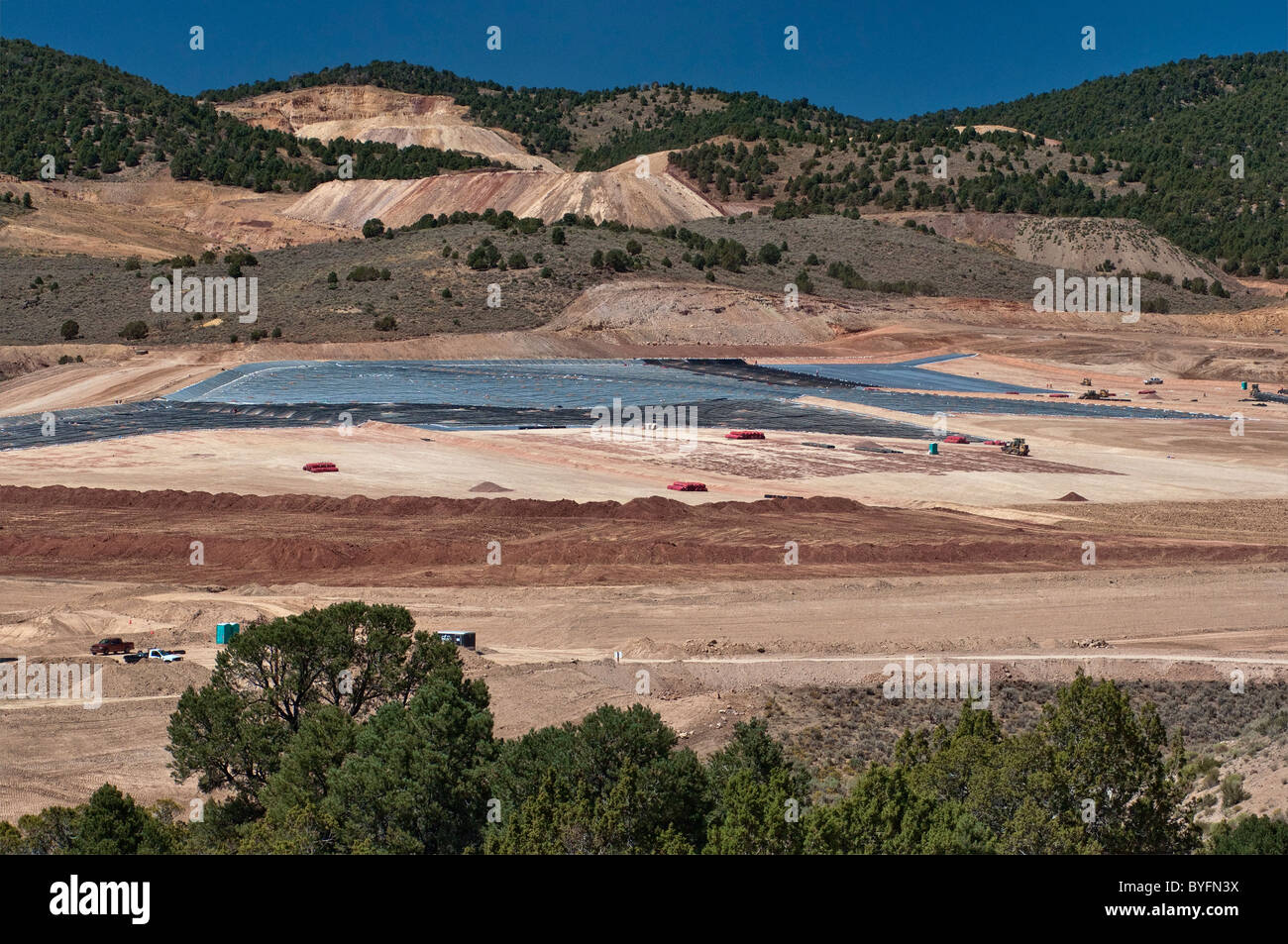 Open pits at Bald Mountain gold mine in Southern Ruby Mountains in
