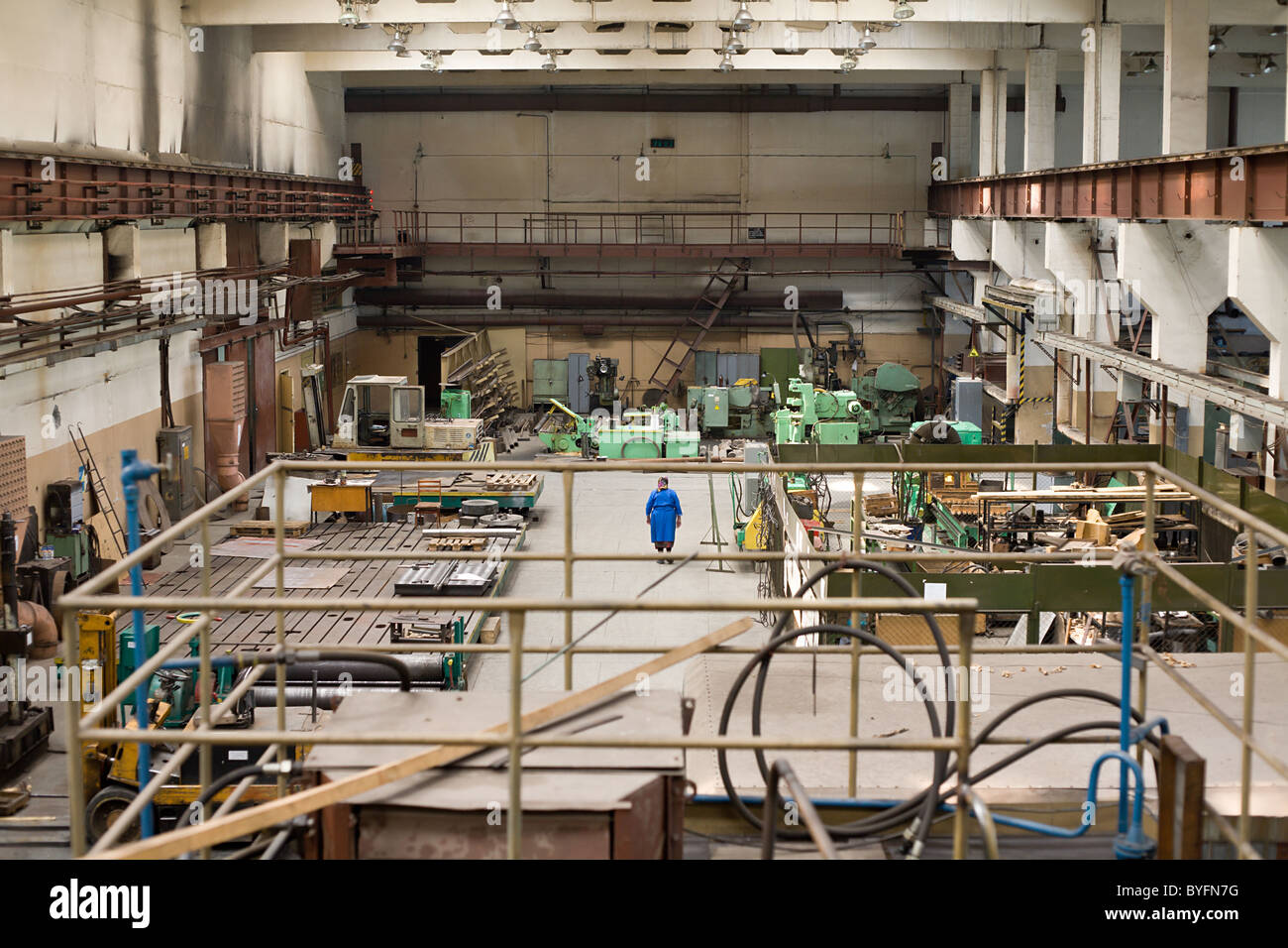 Industrial shop on manufacturing of mechanisms for machine-building branch Stock Photo