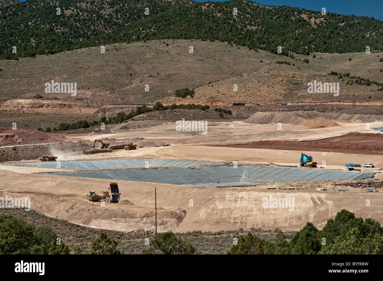Open pits at Bald Mountain gold mine in Southern Ruby Mountains in