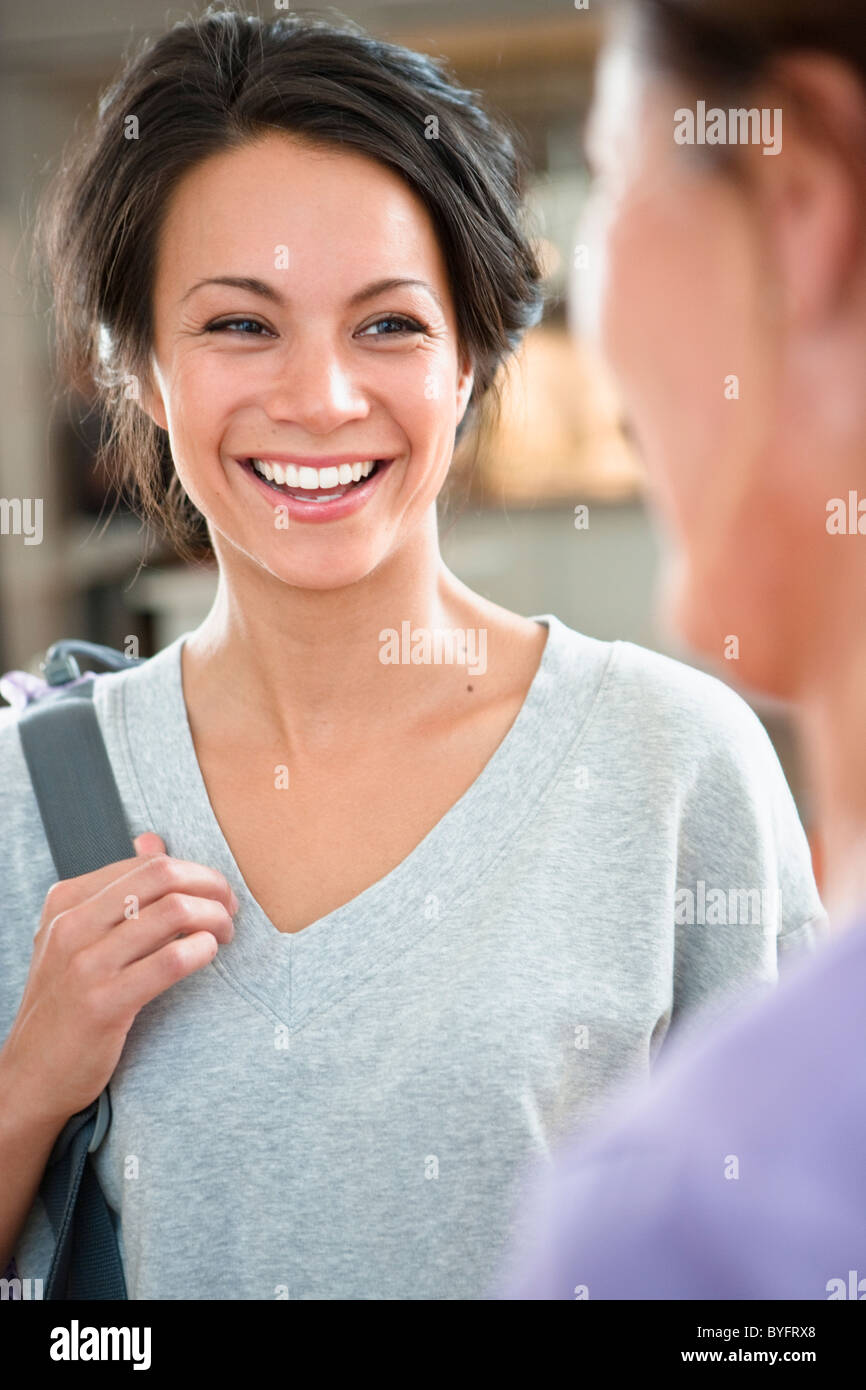 Portrait of beautiful woman smiling Stock Photo