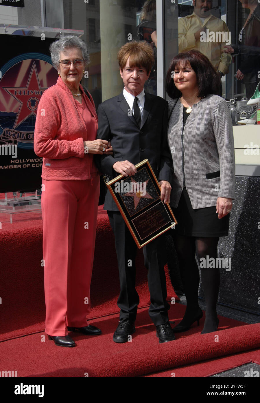 Rodney Bingenheimer with his mother and sister Rodney Bingenheimer is