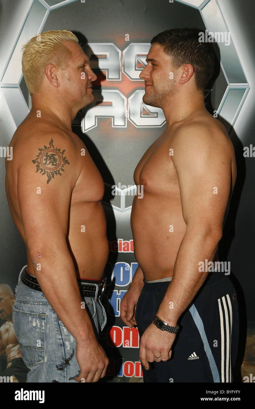 Tom Howard and Tom Blackledge Press conference for Cage Rage, which ...