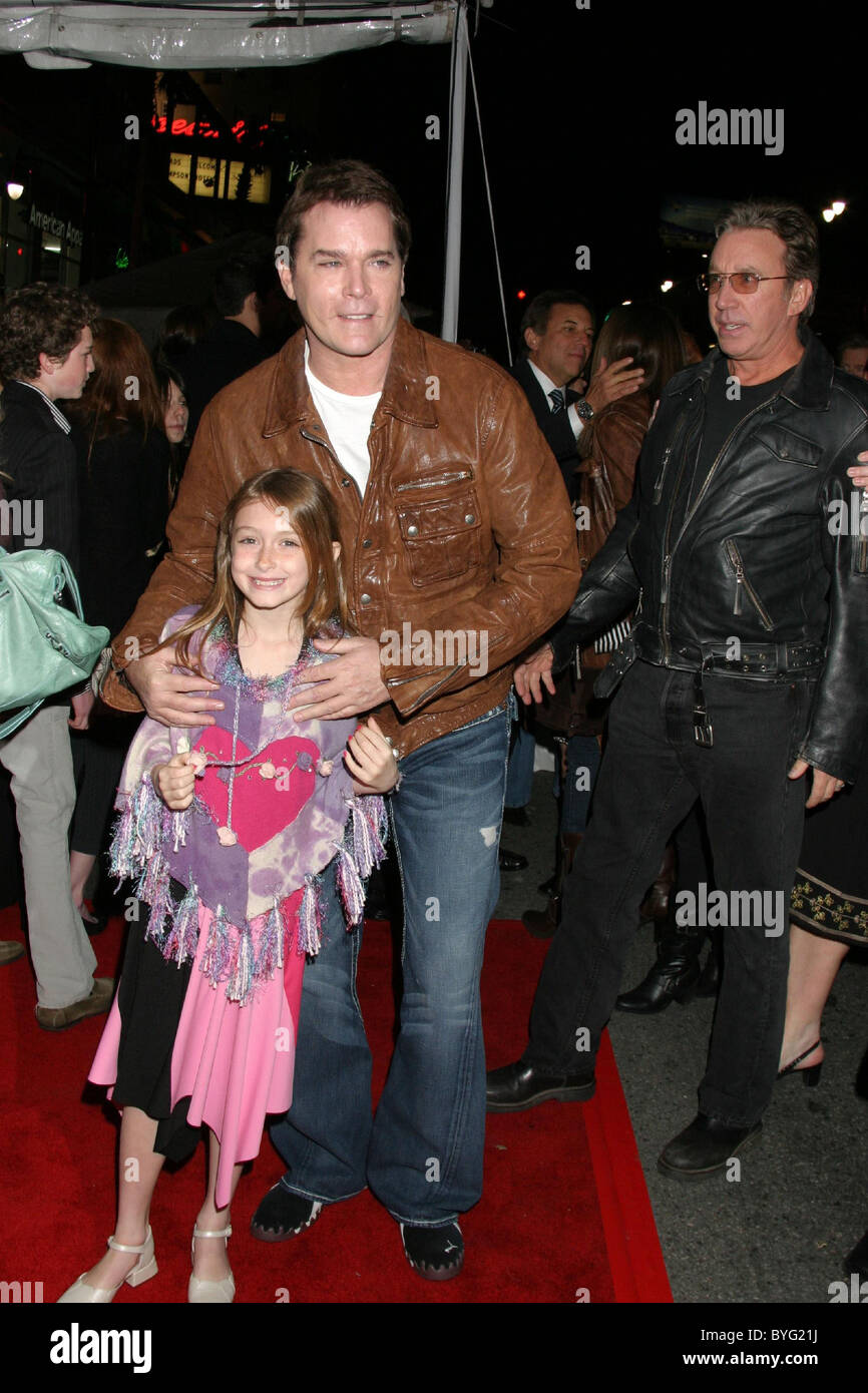 Ray Liotta and daughter Los Angeles premiere of 'Wild Hogs' held at El Capitan Theater Hollywood
