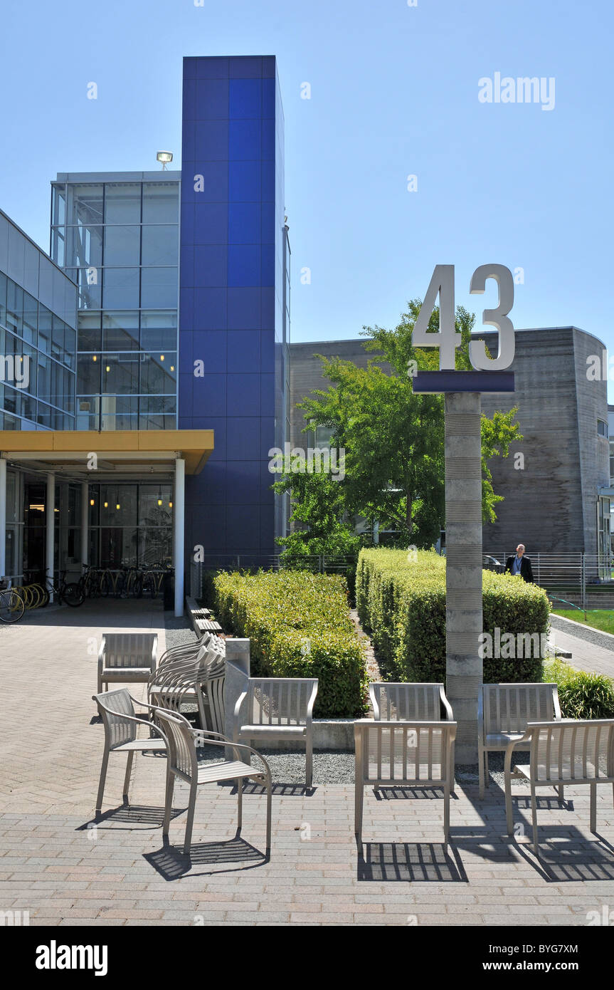 The Googleplex - Google's Silicon Valley corporate HQ in Mountain View, California Stock Photo