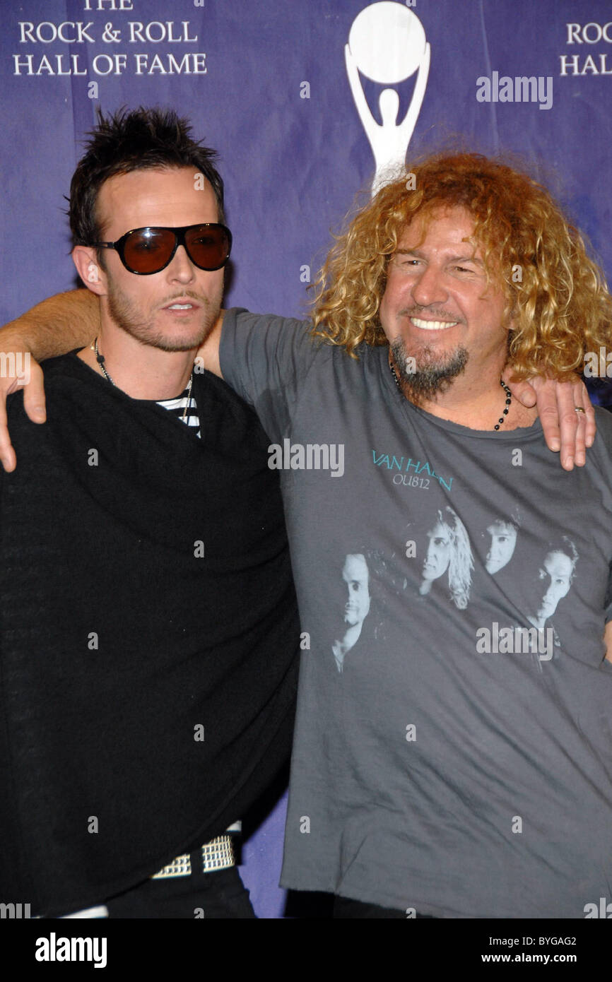 Scott Weiland of Velvet Revolver and Sammy Hagar of Van Halen Rock & Roll  Hall of Fame Induction Ceremony held at the Stock Photo - Alamy