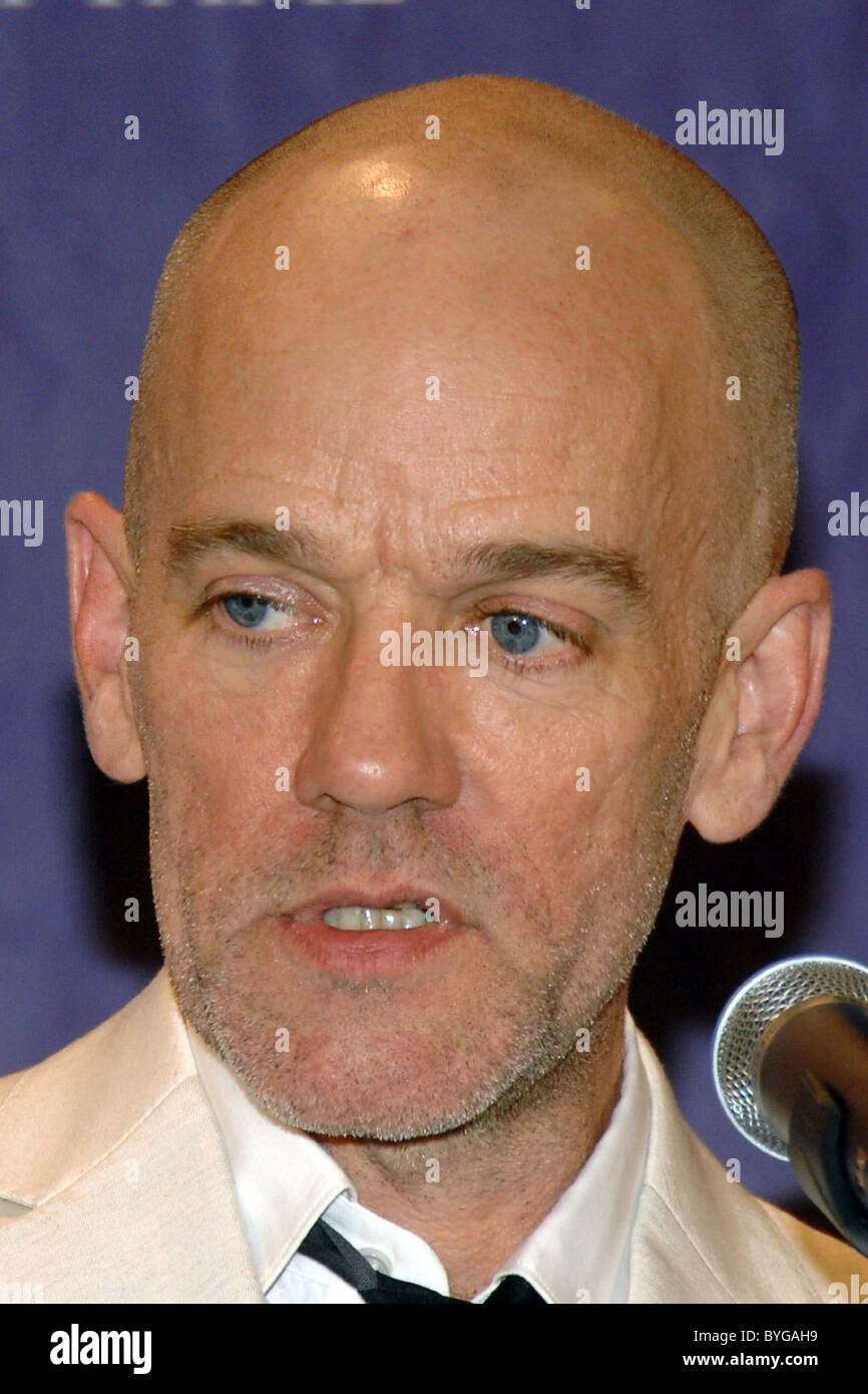 Michael Stipe of REM Rock & Roll Hall of Fame Induction Ceremony held