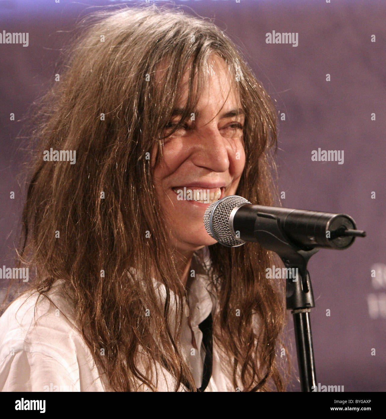 Patti Smith Rock & Roll Hall of Fame Induction Ceremony held at the Waldorf-Astoria Hotel - Press room New York City, USA - Stock Photo