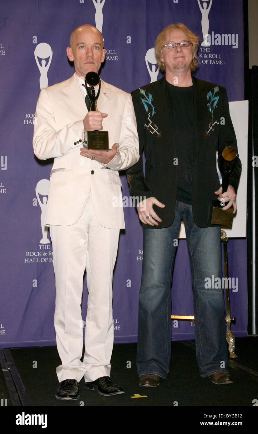 Michael Stipe and Mike Mills of R.E.M. Rock & Roll Hall of Fame