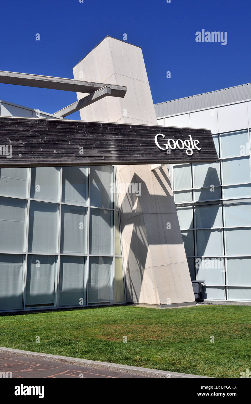 The Googleplex - Google's Silicon Valley corporate headquarters in Mountain View, California Stock Photo