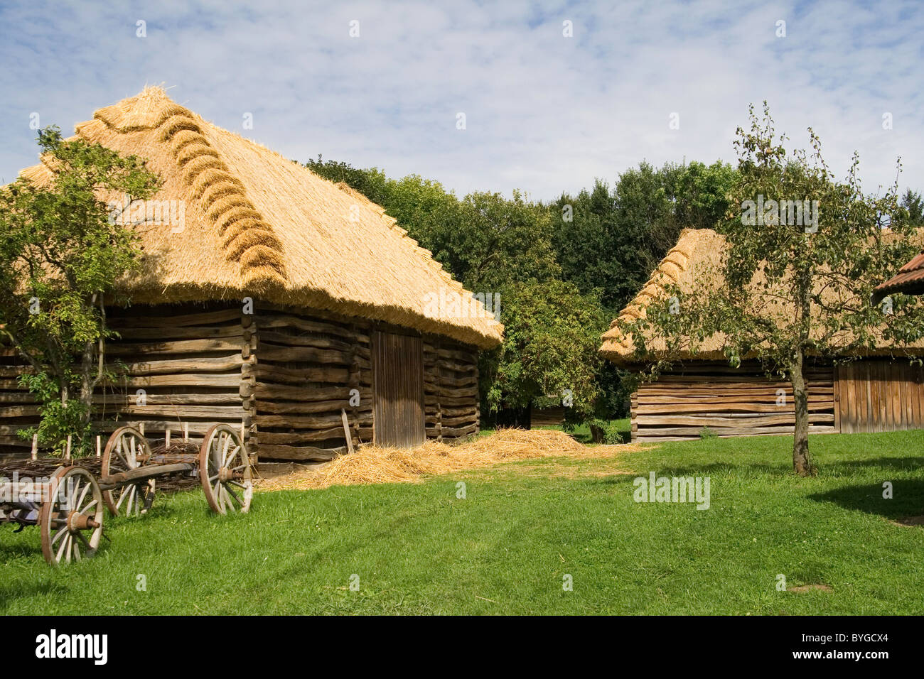 the Moravian village - the barn Stock Photo