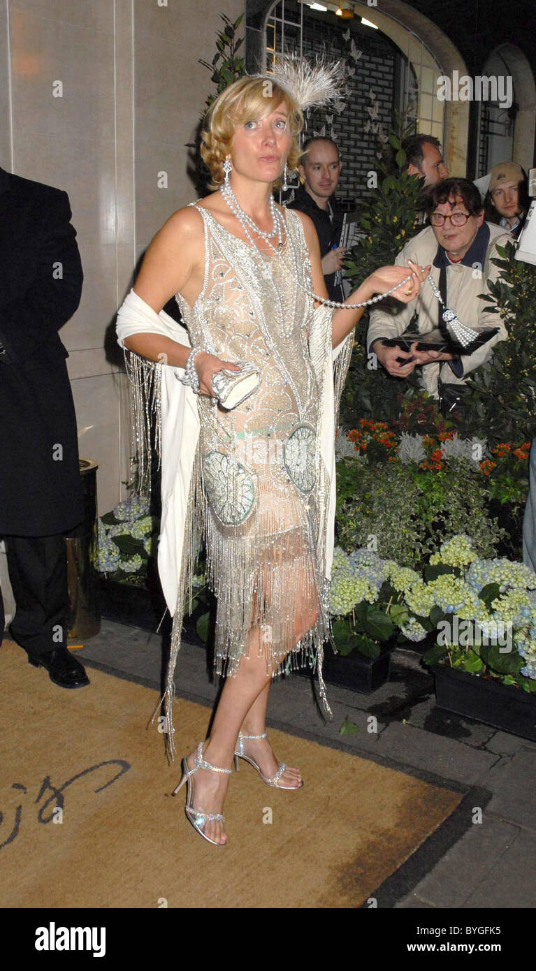 Emma Thompson leaving the Lavender Party held at Claridge's Hotel