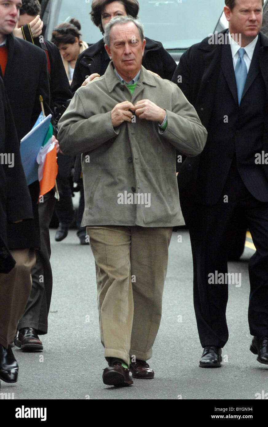 Mayor Bloomberg  St. Patrick's Day for All Parade in Sunnyside, Queens. New York City, USA - 04.03.07 Stock Photo