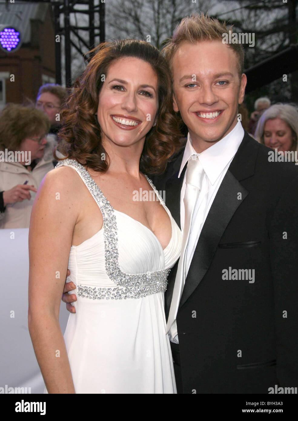 Gaynor Faye and Daniel Whiston 'Champion Of Champions' Dancing On Ice finale at Elstree Studios - Arrivals Borehamwood, England Stock Photo