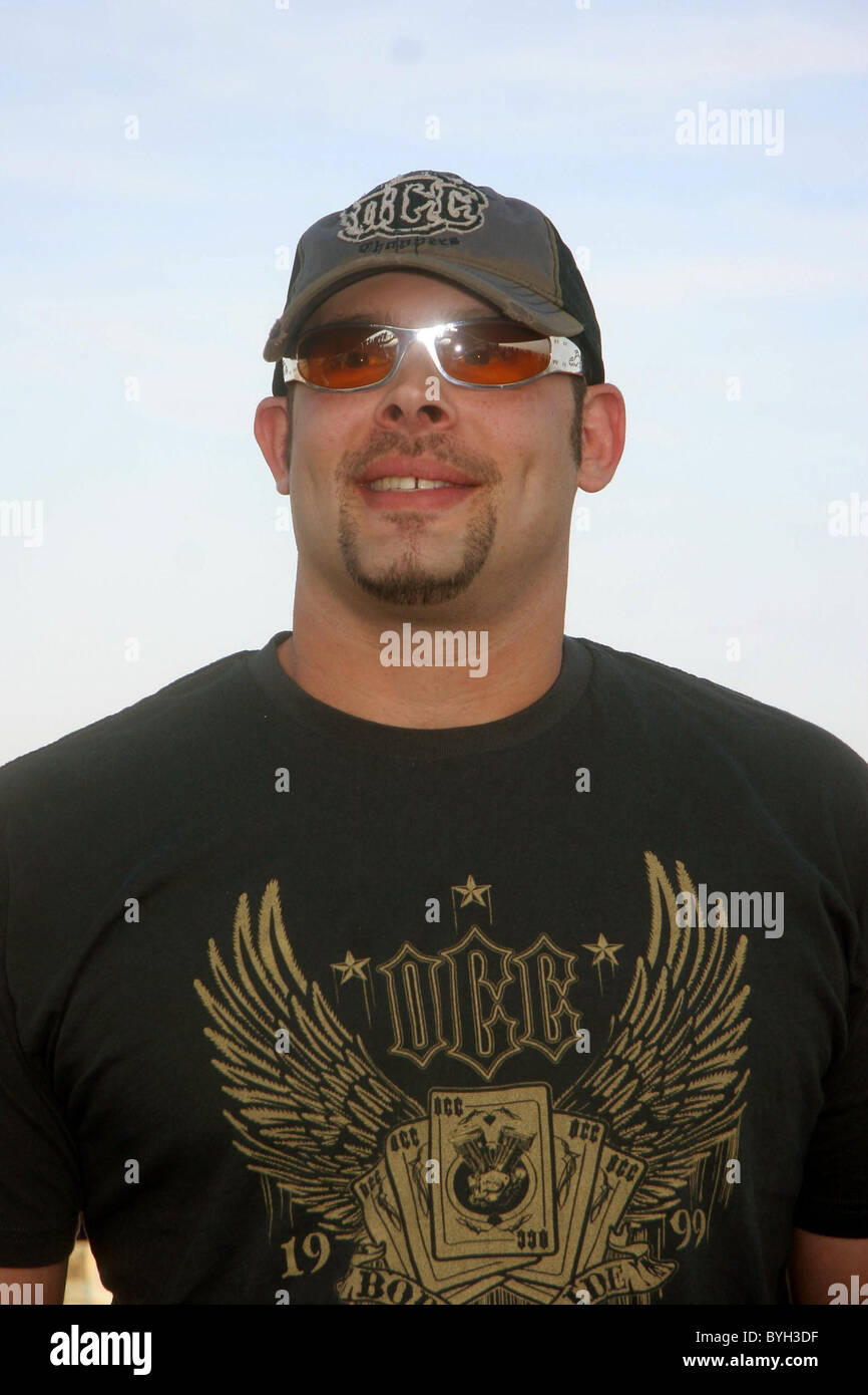Paul Teutul Jr Orange County Choppers and Go Fast JetPack perform the most extreme bike unveiling to date at the top of the Stock Photo Alamy