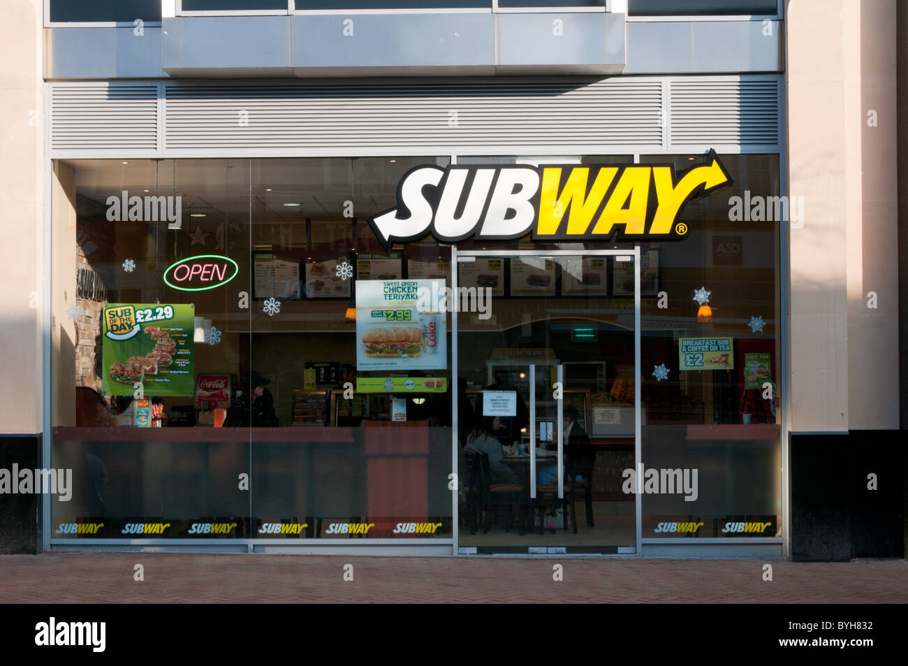 Subway sandwich shop Stock Photo