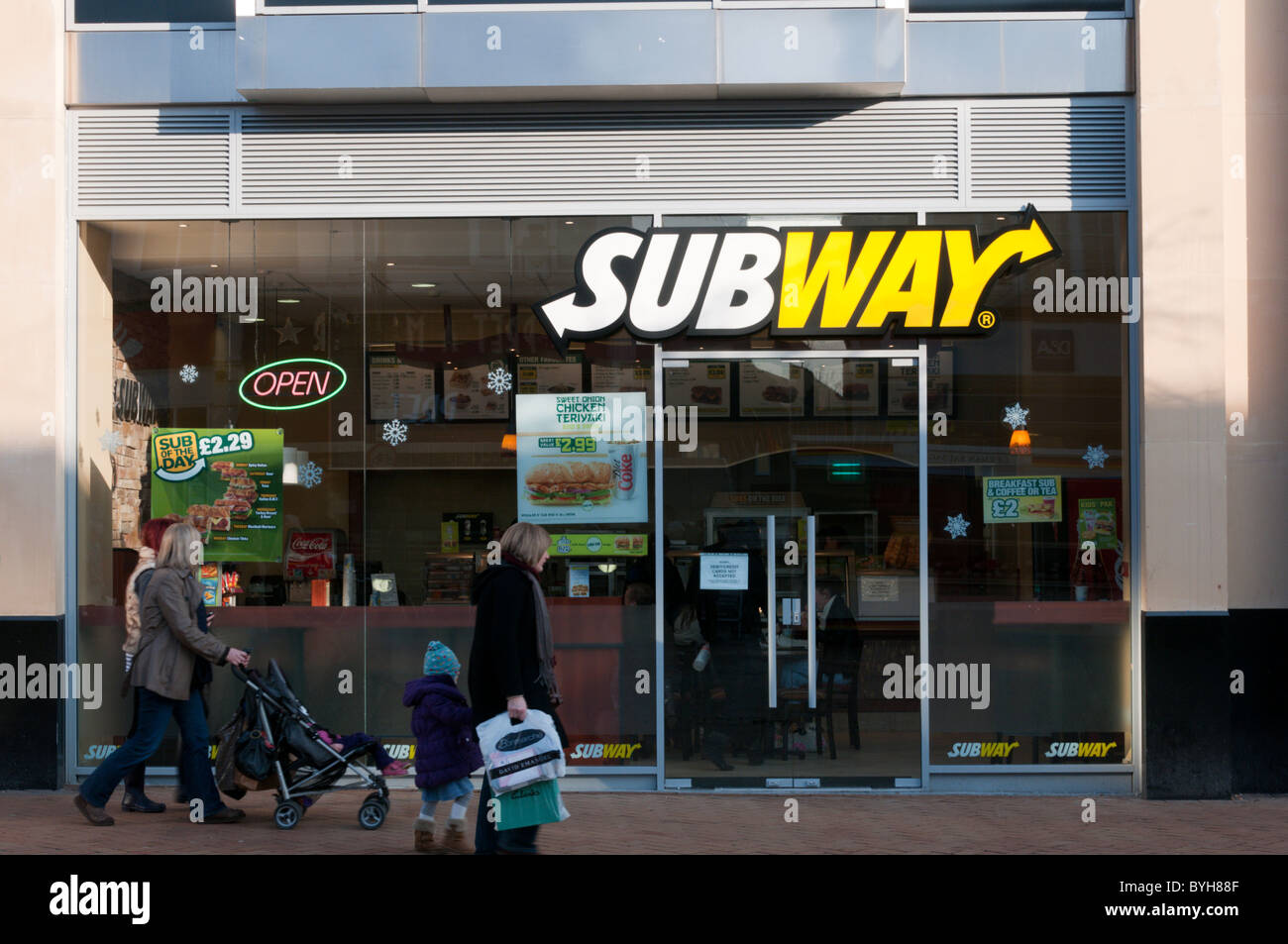 Subway sandwich shop Stock Photo