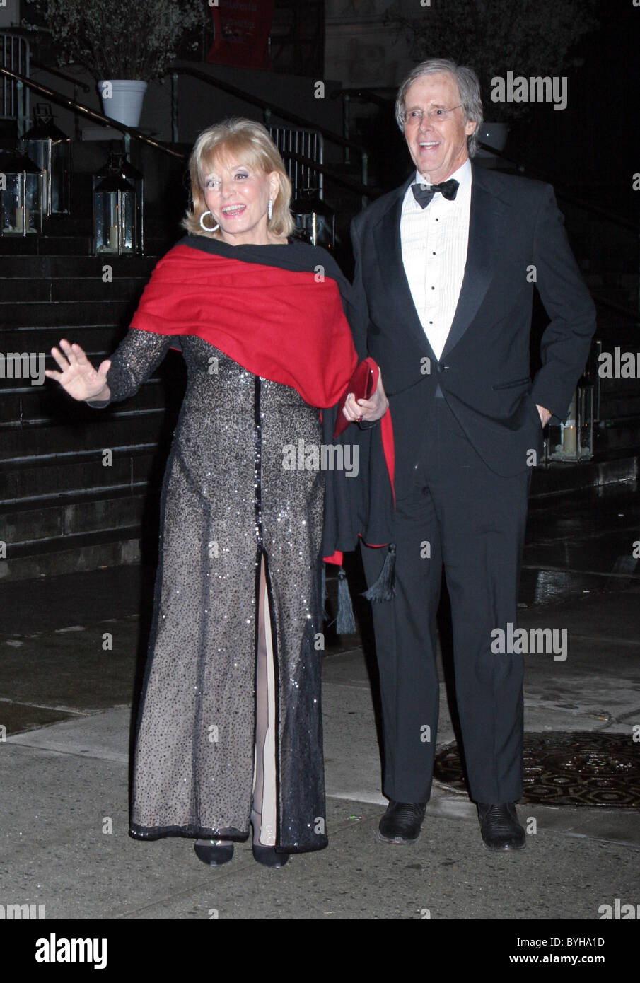 Barbara Walters Sir Elton John's 60th birthday party held at Cathedral Church of St. John the Divine - Departures New York Stock Photo