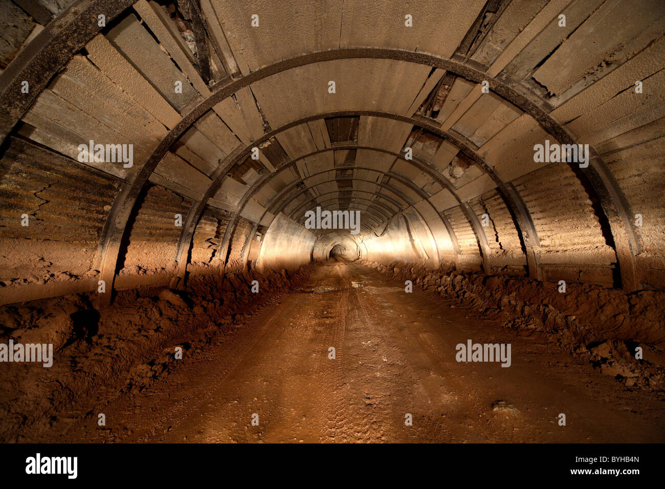 Inside a Gypsum mine Stock Photo Alamy