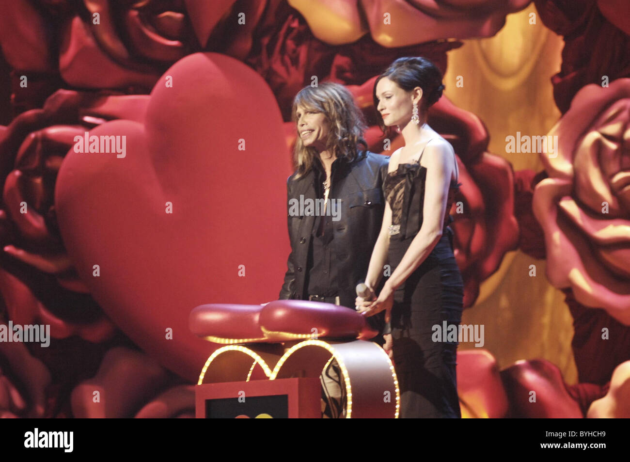 Steven Tyler and Sophie Ellis Bextor 2007 BRIT Awards - show at Earls