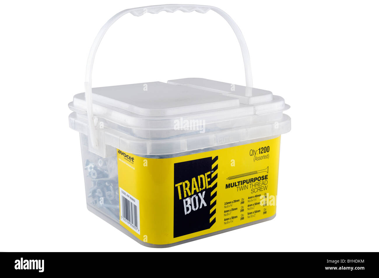 Plastic Trade Box Full Of 1200 Assorted Screws Stock Photo Alamy