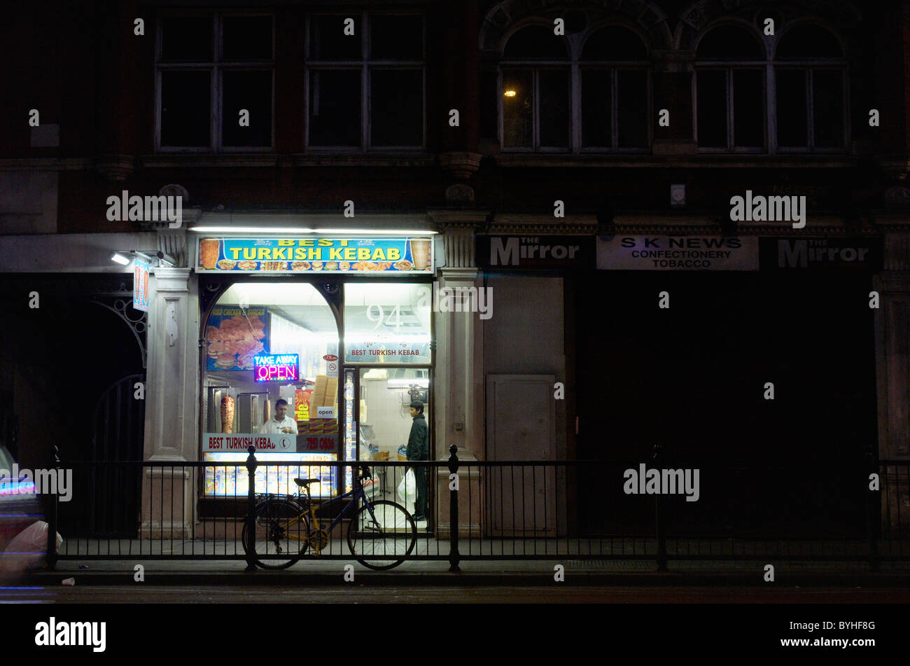 Kebab shop on Clerkenwell Road London UK Stock Photo