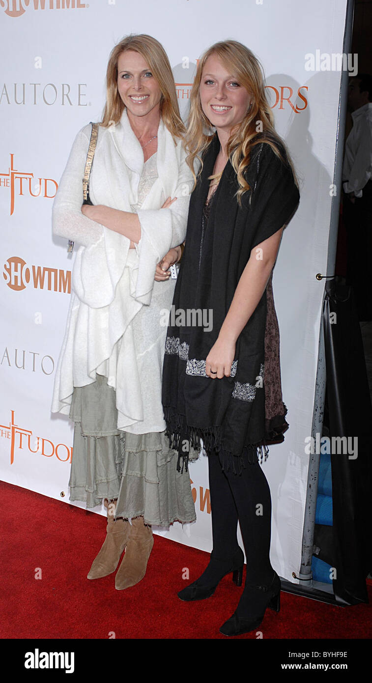 Catherine Oxenberg and India Oxenberg Premiere screening of Showtime's new dramatic series 'The Tudors', held at The Egyptian Stock Photo