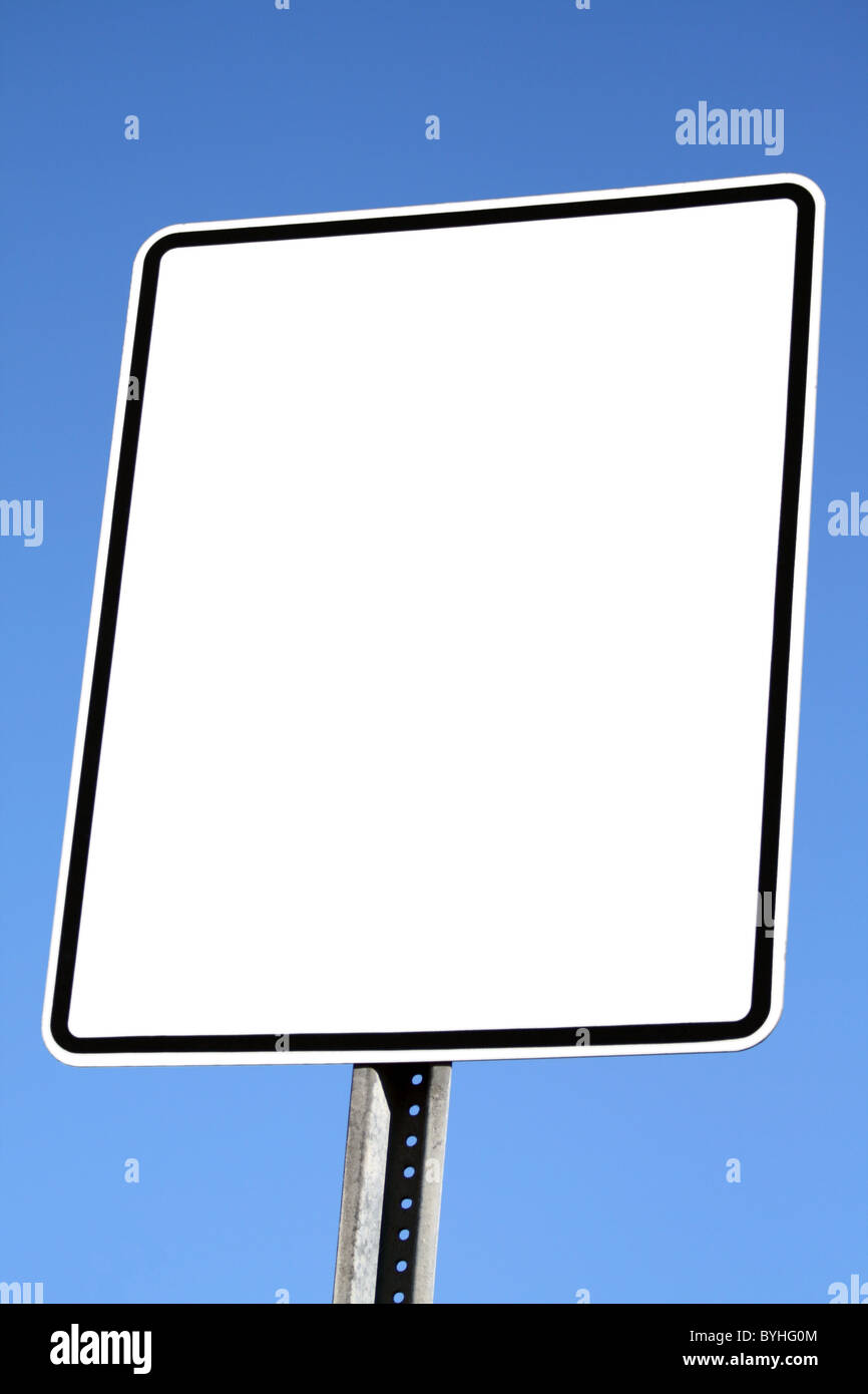 Blank Traffic Sign Stock Photo Alamy