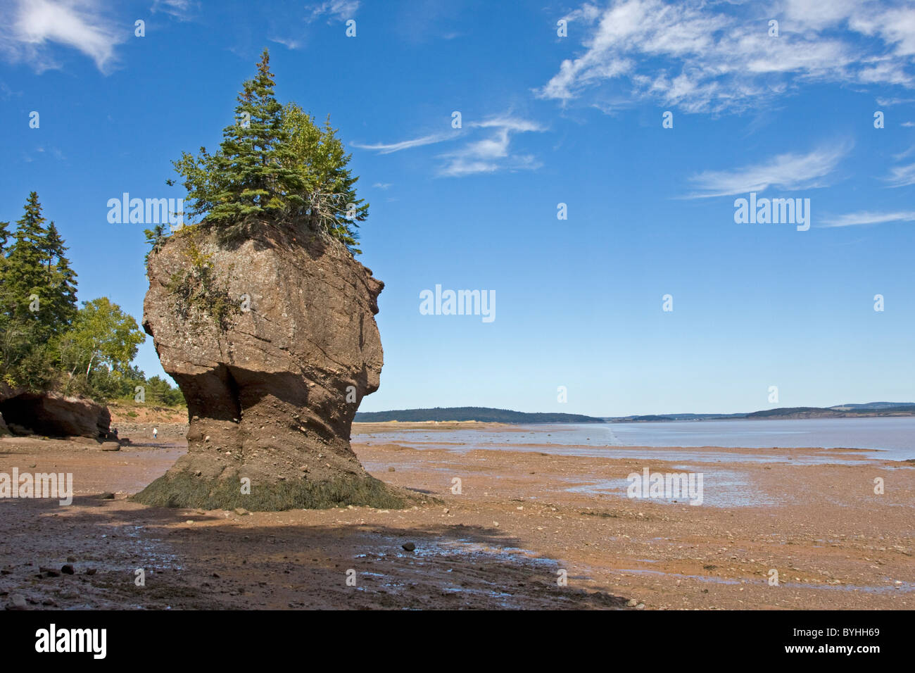Hopewell Rocks at low tide, New Brunswick, Canada Stock Photo