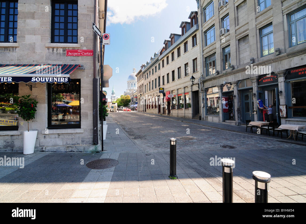 The Tourist Shops On Rue St Paul, Old Montreal, Canada Stock Photo