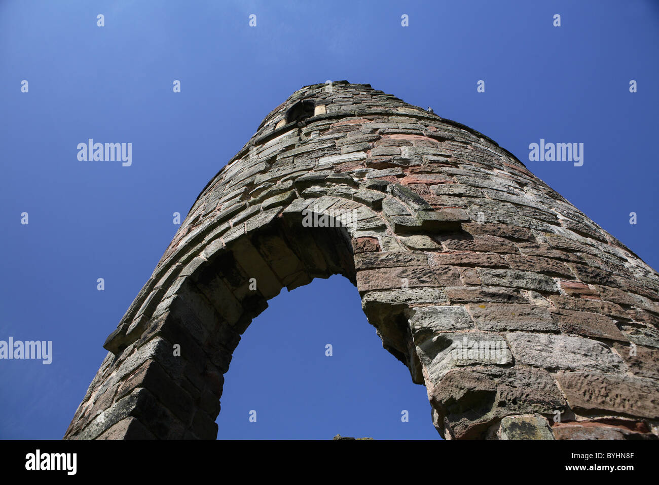 Folly built in the grounds of Tutbury Castle Stock Photo