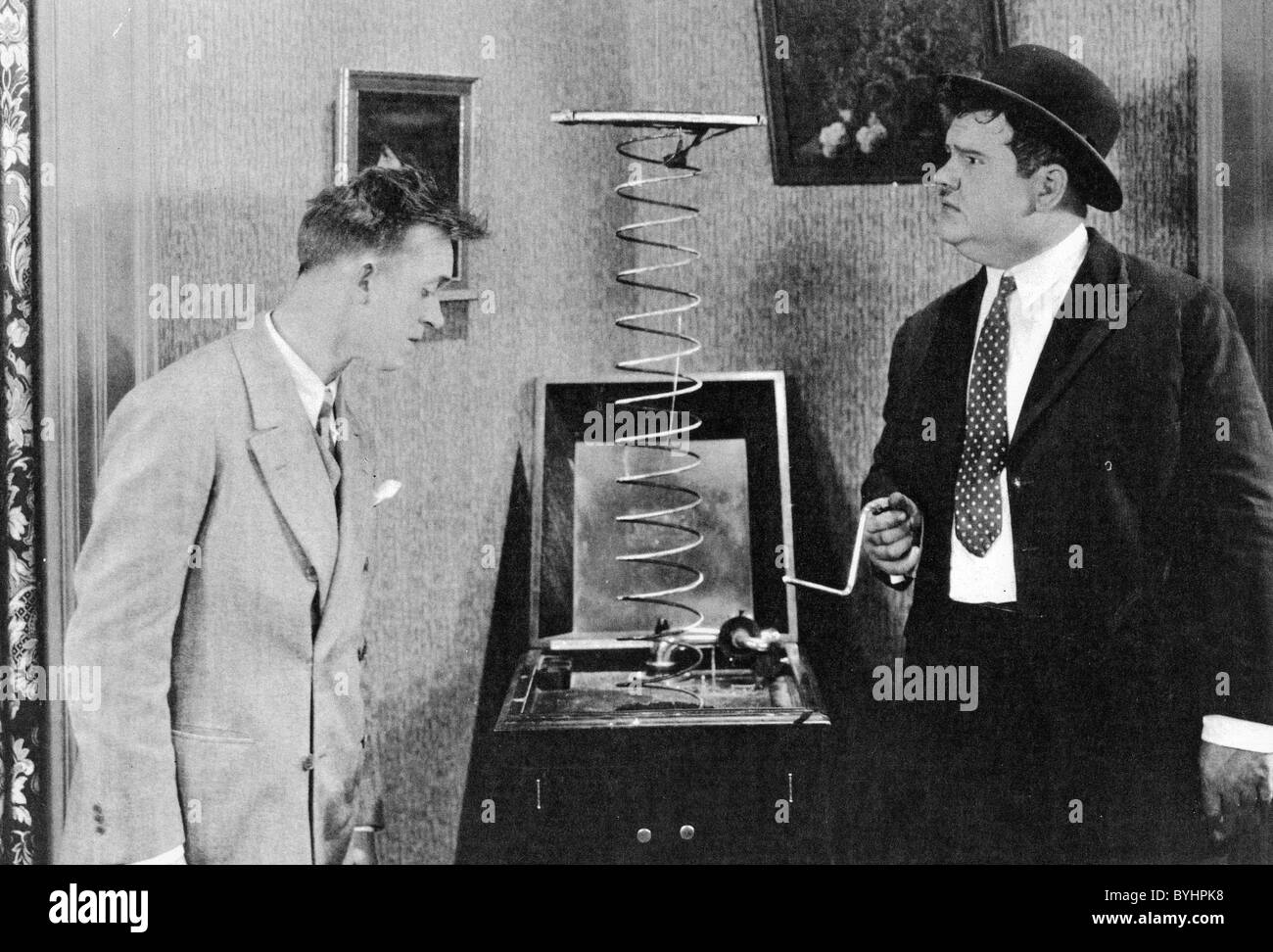 Laurel And Hardy Film Comic Duo Of The Thin Englishman Stan Laurel Stock Photo Alamy