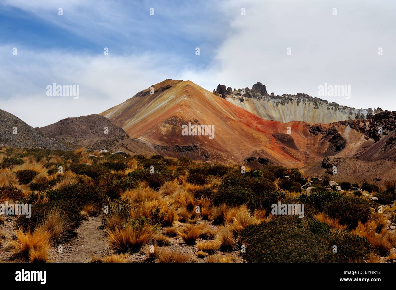 Tunupa volcano in the Salar de Uyuni in Bolivia Stock Photo