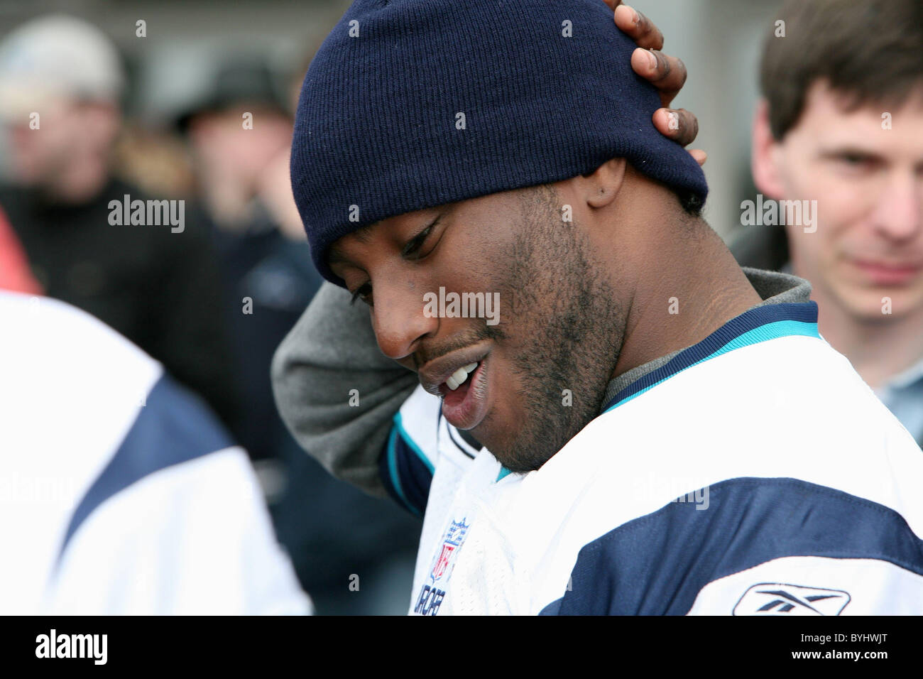 John David Washington, NFL Europe team Hamburg Sea Devils celebrate